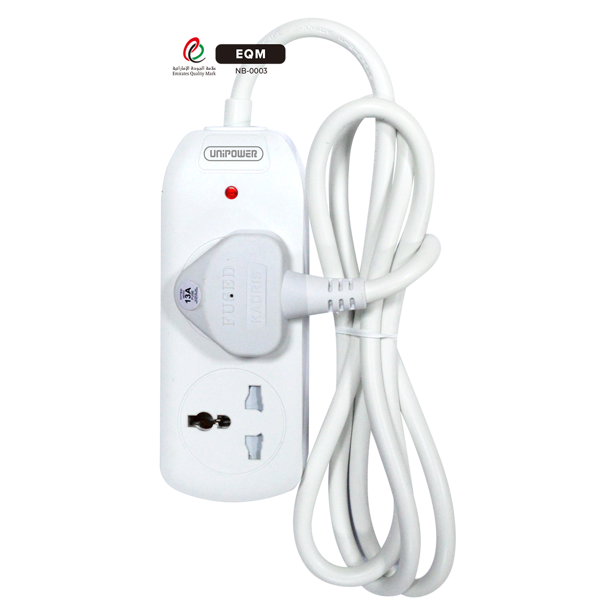 EX-1761 UNIPOWER 2 WAY EXTENSION SOCKET 1.5 METER