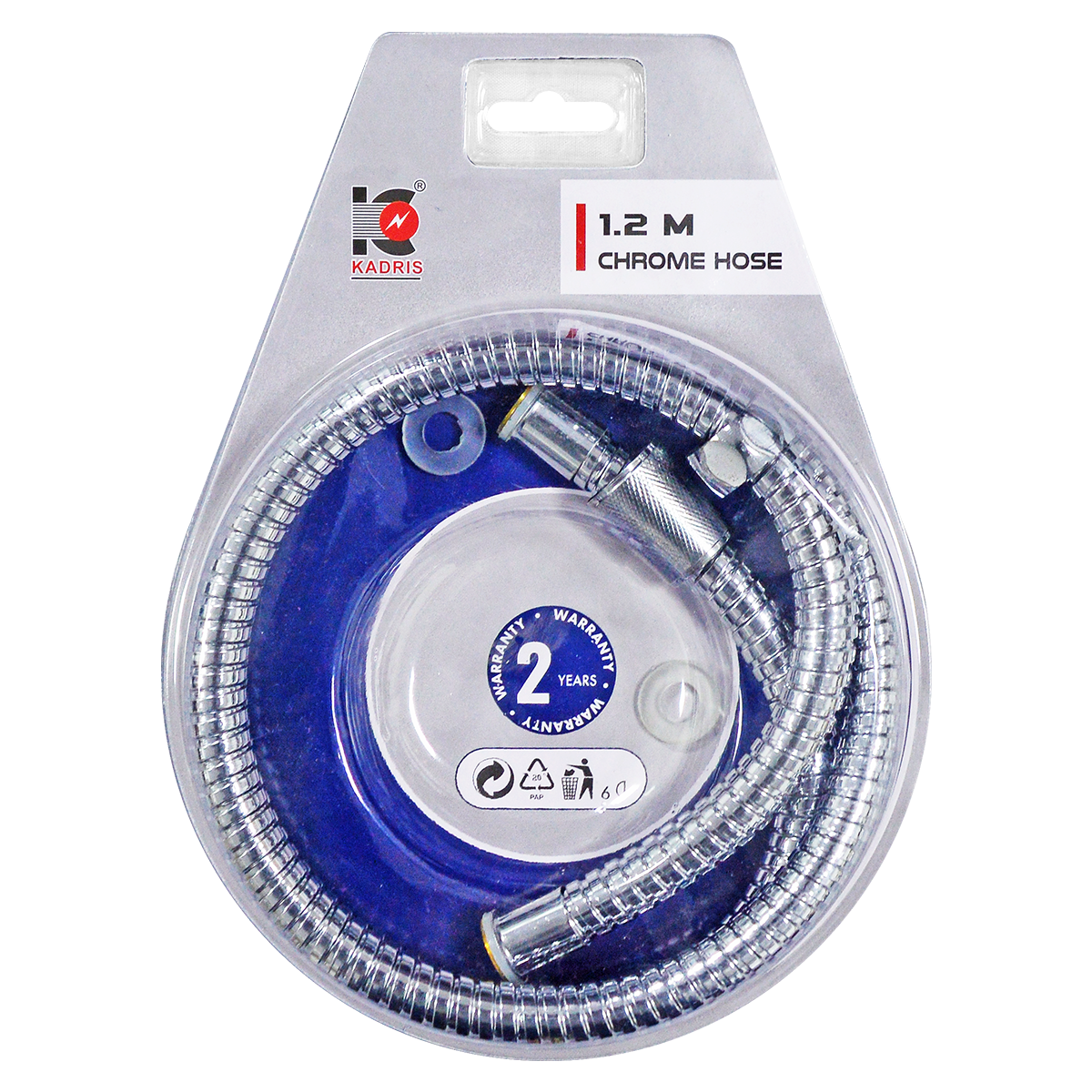 SA-1121 KADRIS SHOWER CHROME HOSE 1.2 METER