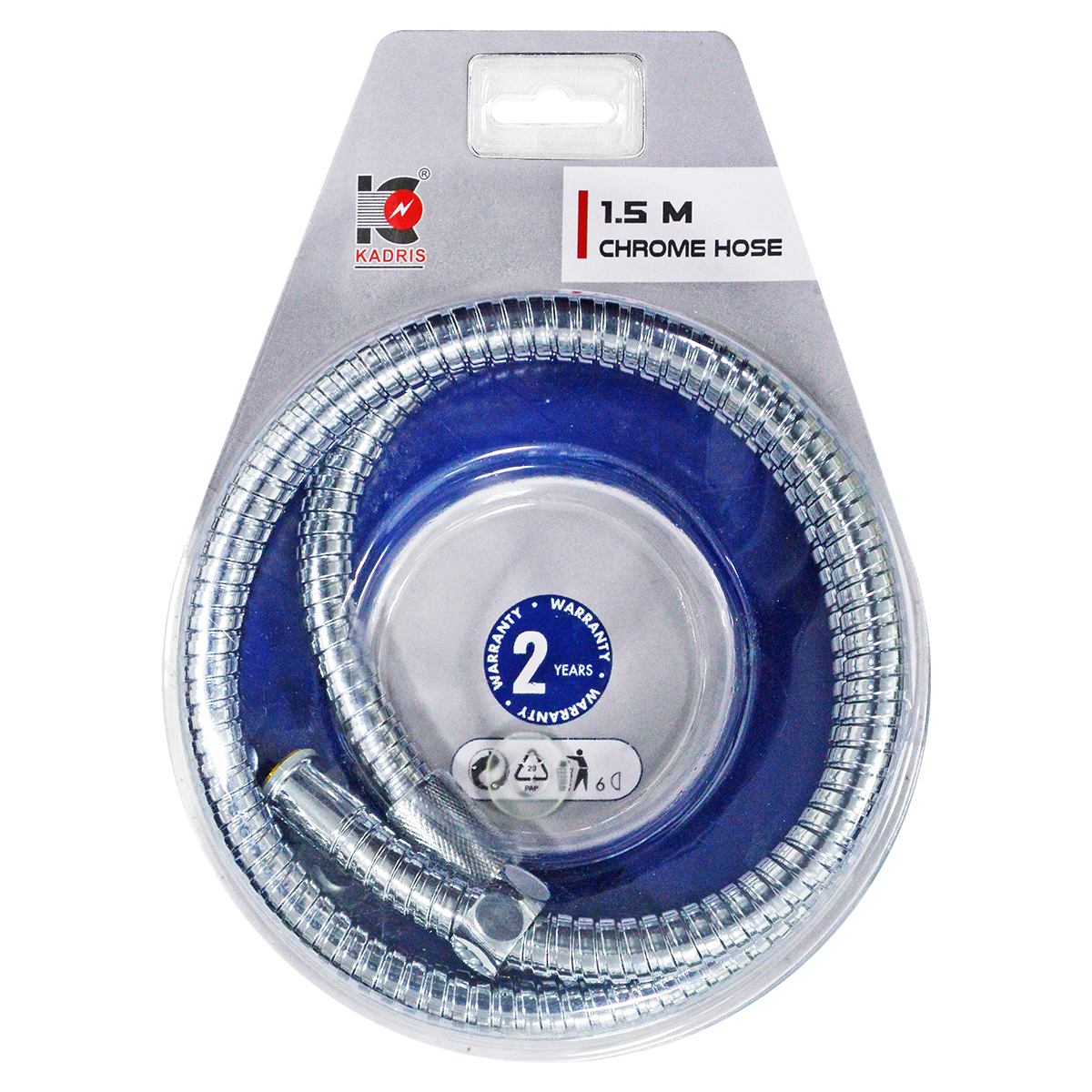 SA-1124 KADRIS SHOWER CHROME HOSE 1.5 METER