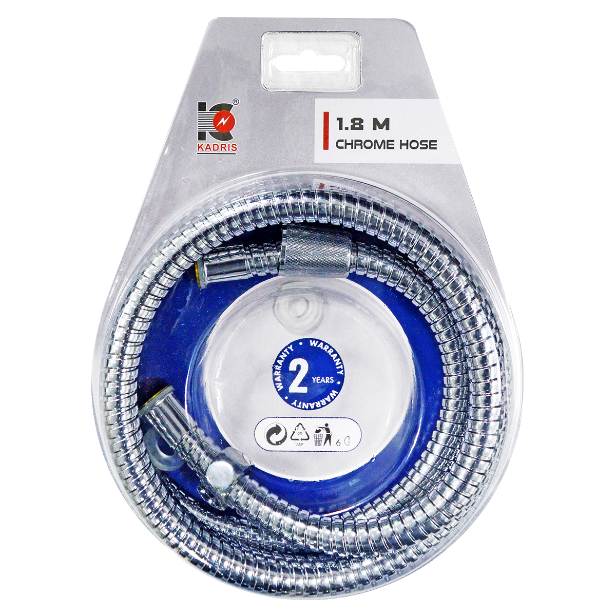 SA-1122 KADRIS SHOWER CHROME HOSE 1.8 METER